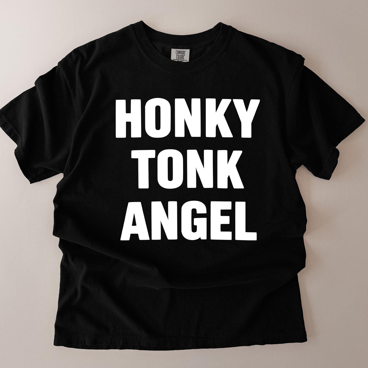 Comfort Colors Honky Tonk Angel Graphic Tee Vintage Country Western Rodeo Bar Babe Southern Cowgirl Aesthetic Shirt Gift Idea