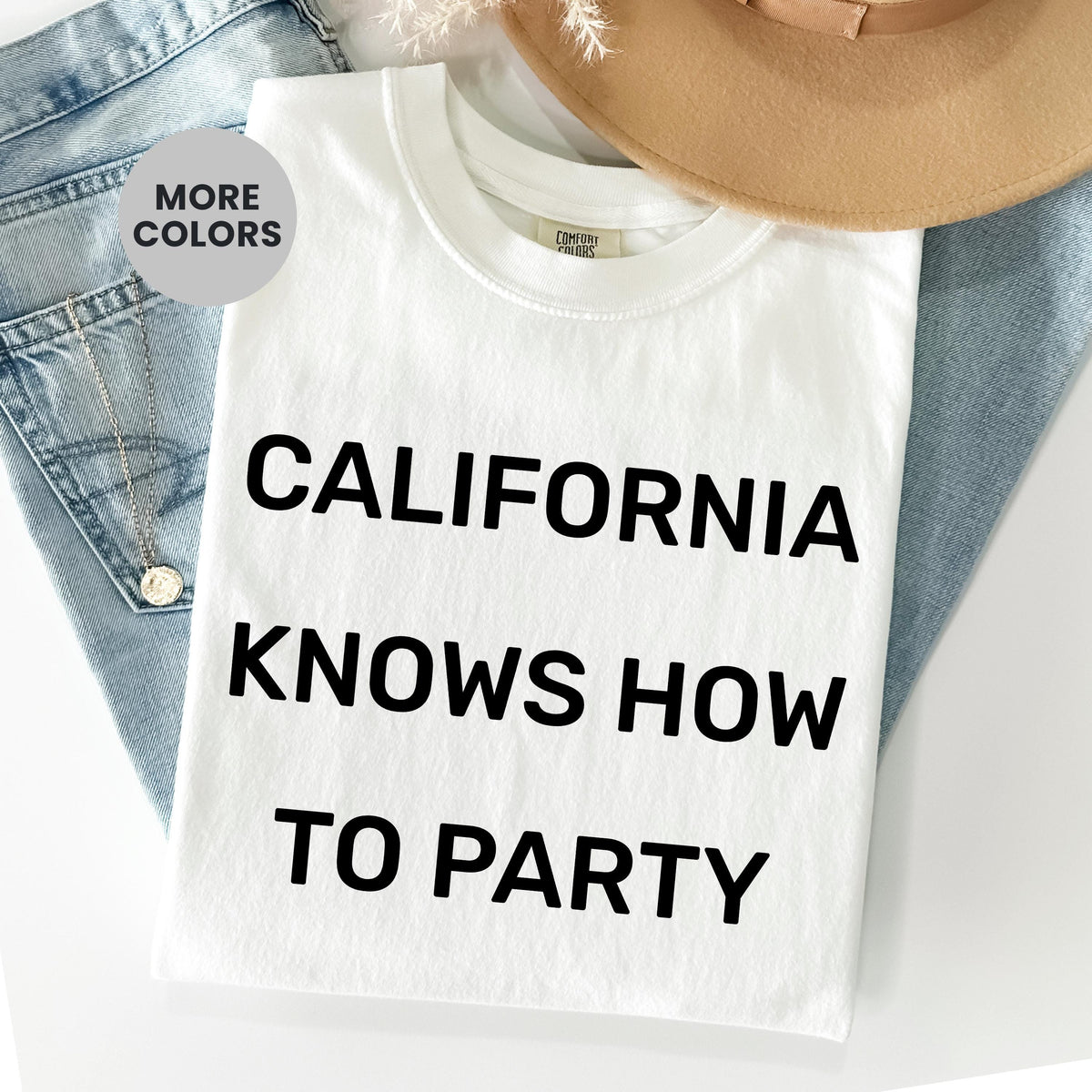 Comfort Colors California Knows How Party Vintage West Coast Vibes Graphic Tee Retro Beach Festival Streetwear Gift Idea Summer Trendy Style