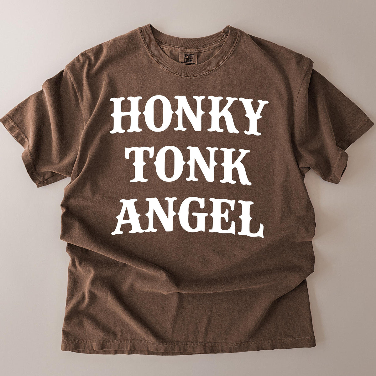 Comfort Colors Honky Tonk Angel Graphic Tee Vintage Country Western Rodeo Bar Babe Southern Cowgirl Aesthetic Shirt Gift Idea