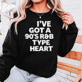 90s R&B Heart Sweatshirt Vintage Slow Jam Aesthetic Pullover Retro Love Vibes Cozy Streetwear Gift for Soul Fans